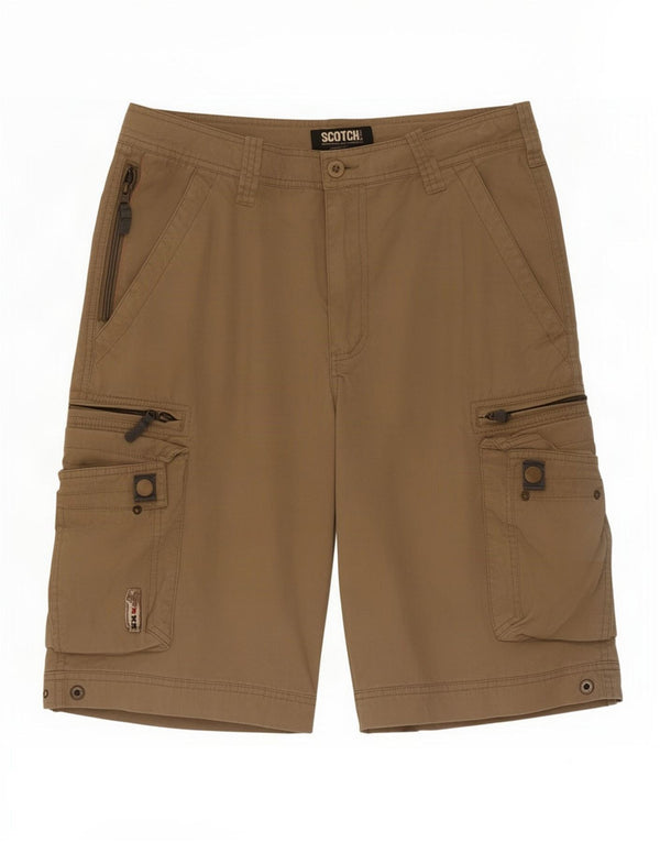 Shorts cargo masculino Scotch & Soda pequeno W29 bege nylon