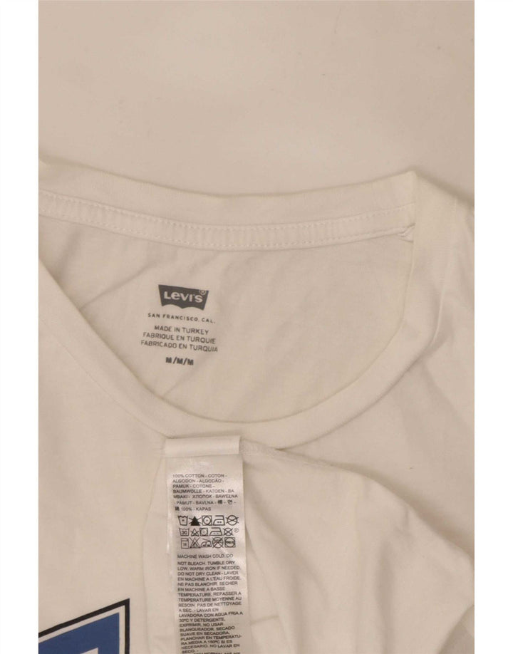 Camiseta gráfica masculina Levi's Top médio algodão branco