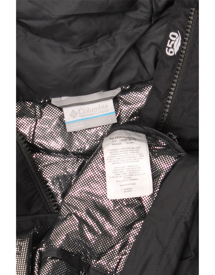 Jaqueta Columbia Feminina Omni-Tech Acolchoada com Capuz Reino Unido 14 Grande Nylon Preto