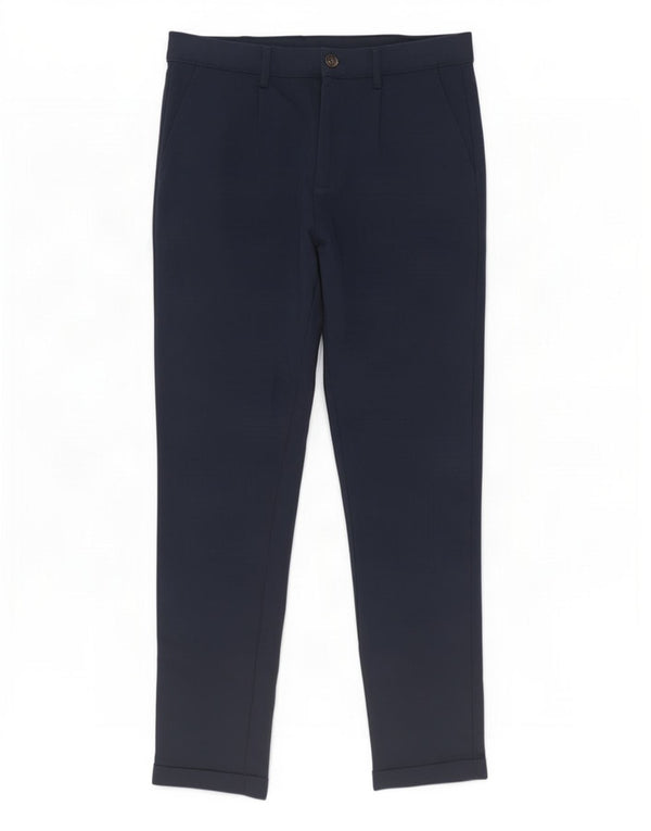 Zara Mens Slim Chino Calças EU 38 Pequeno W30 L29 Azul Marinho