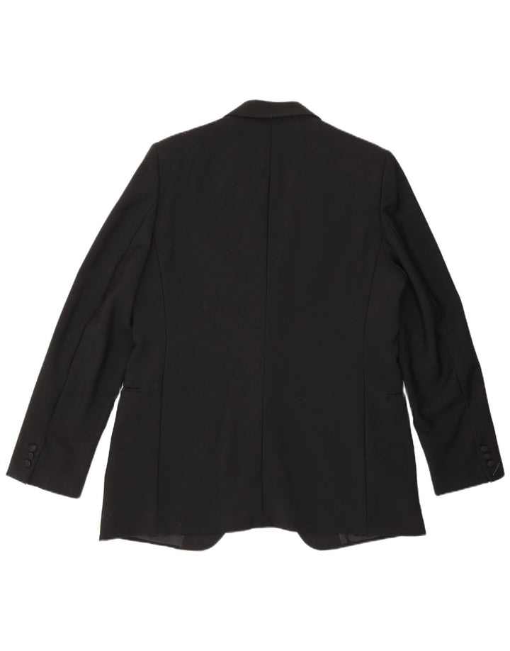 Jaqueta blazer masculina Redaelli com 1 botão Reino Unido 40 grande lã preta