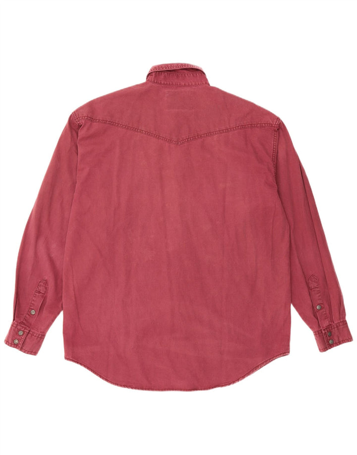 Camisa Wrangler masculina média algodão Borgonha