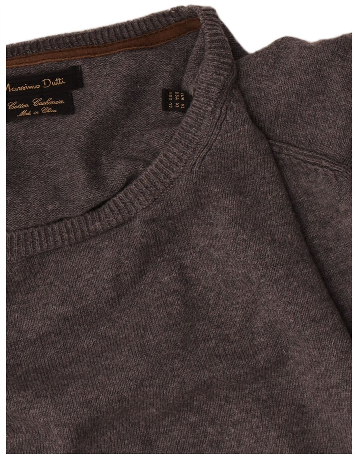 Suéter masculino Massimo Dutti com gola redonda XL algodão cinza