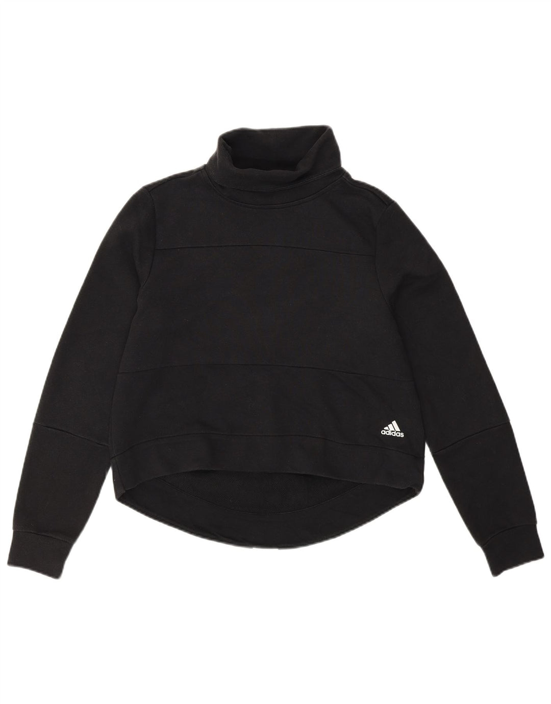 Adidas feminino gráfico moletom jumper reino unido 8/10 pequeno algodão preto
