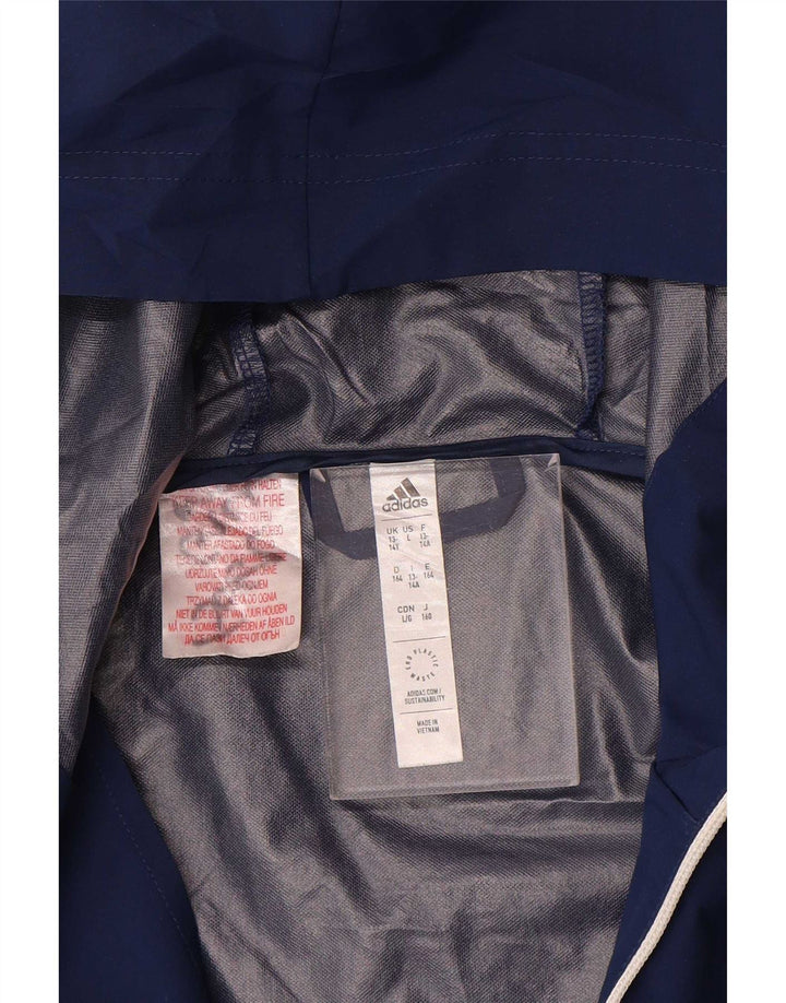 Jaqueta de chuva com capuz Adidas meninos 13-14 anos azul marinho