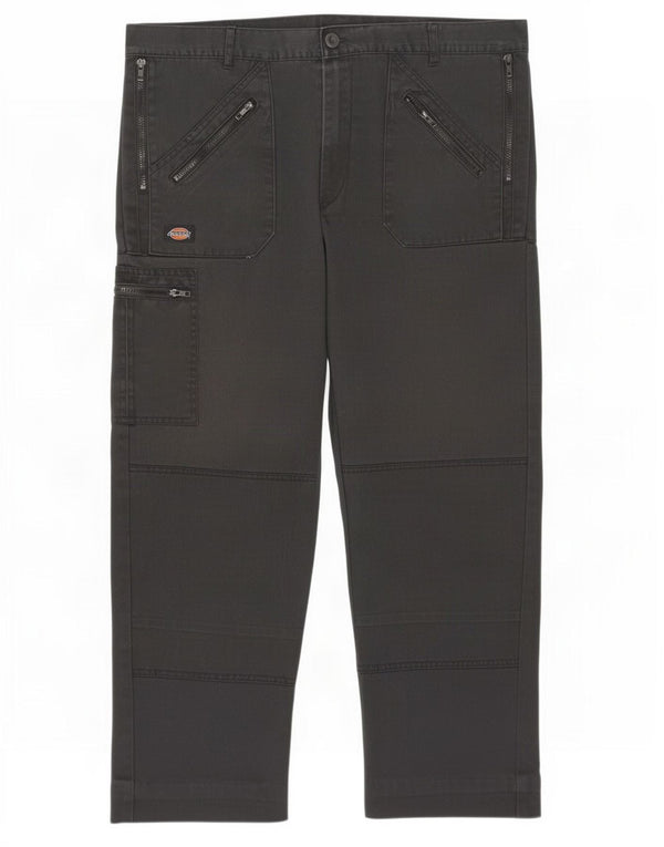 Calças cargo retas masculinas Dickies W42 L28 poliéster preto