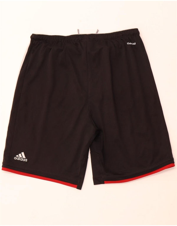 ADIDAS Mens Deutscher Fussball Bund Sport Shorts Pequeno Preto