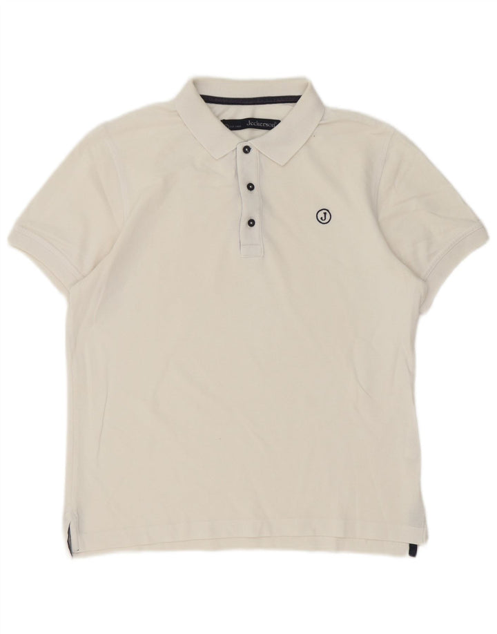 Camisa polo masculina Jeckerson XS algodão branco