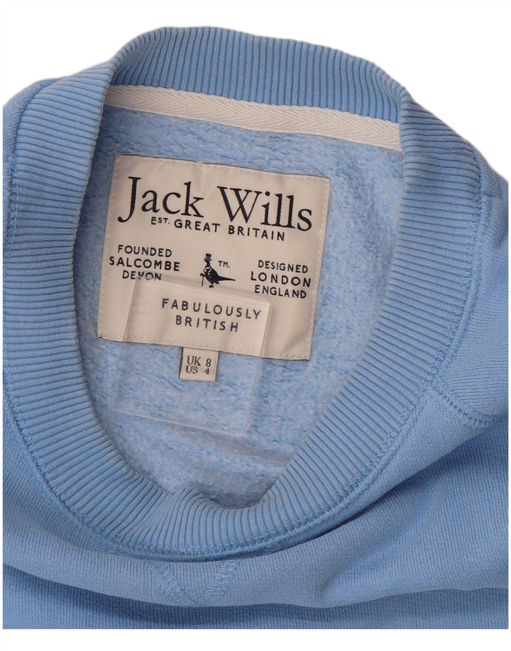 JACK WILLS Suéter feminino oversized Reino Unido 8 pequeno algodão azul