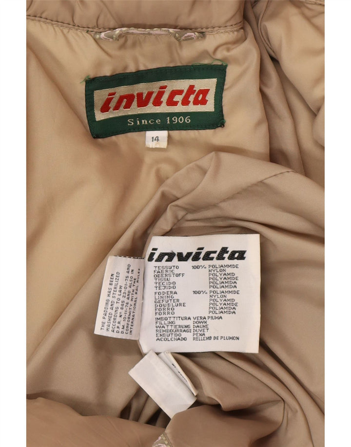 Casaco acolchoado feminino Invicta UK 14 poliamida bege médio