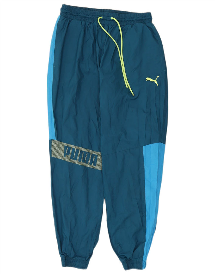 Adidas masculino gráfico calças de treino joggers médio azul colorblock