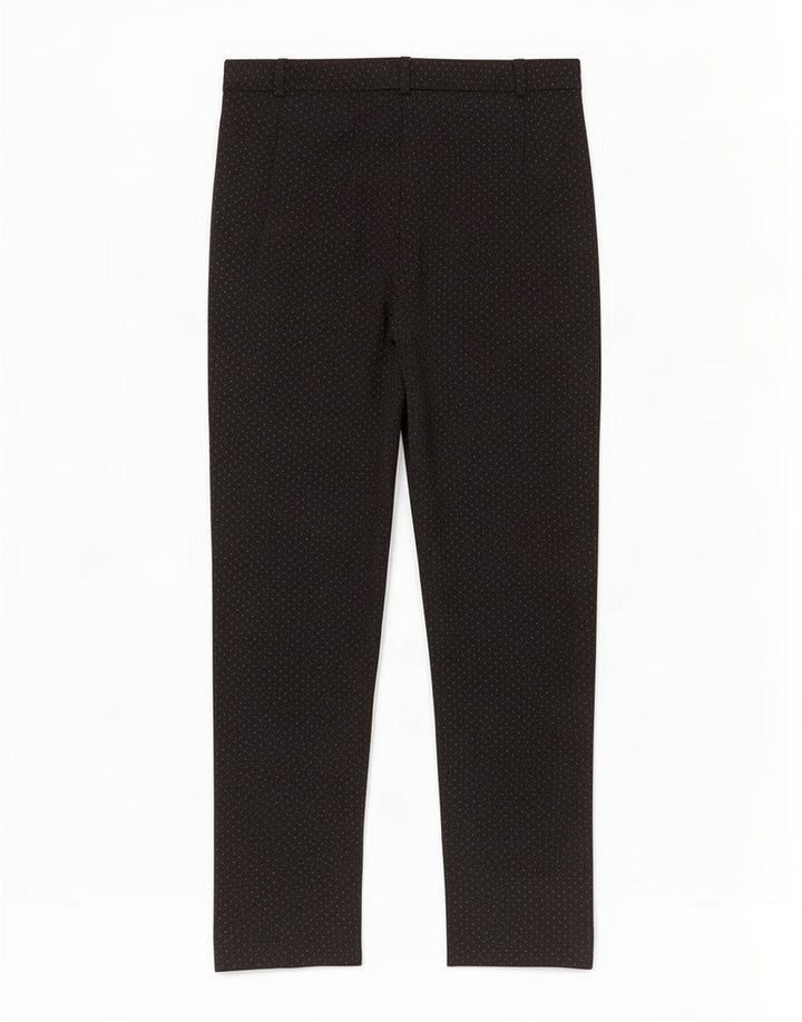 Calças cortadas femininas Marks & Spencer Reino Unido 12 médio W30 L27 preto manchado