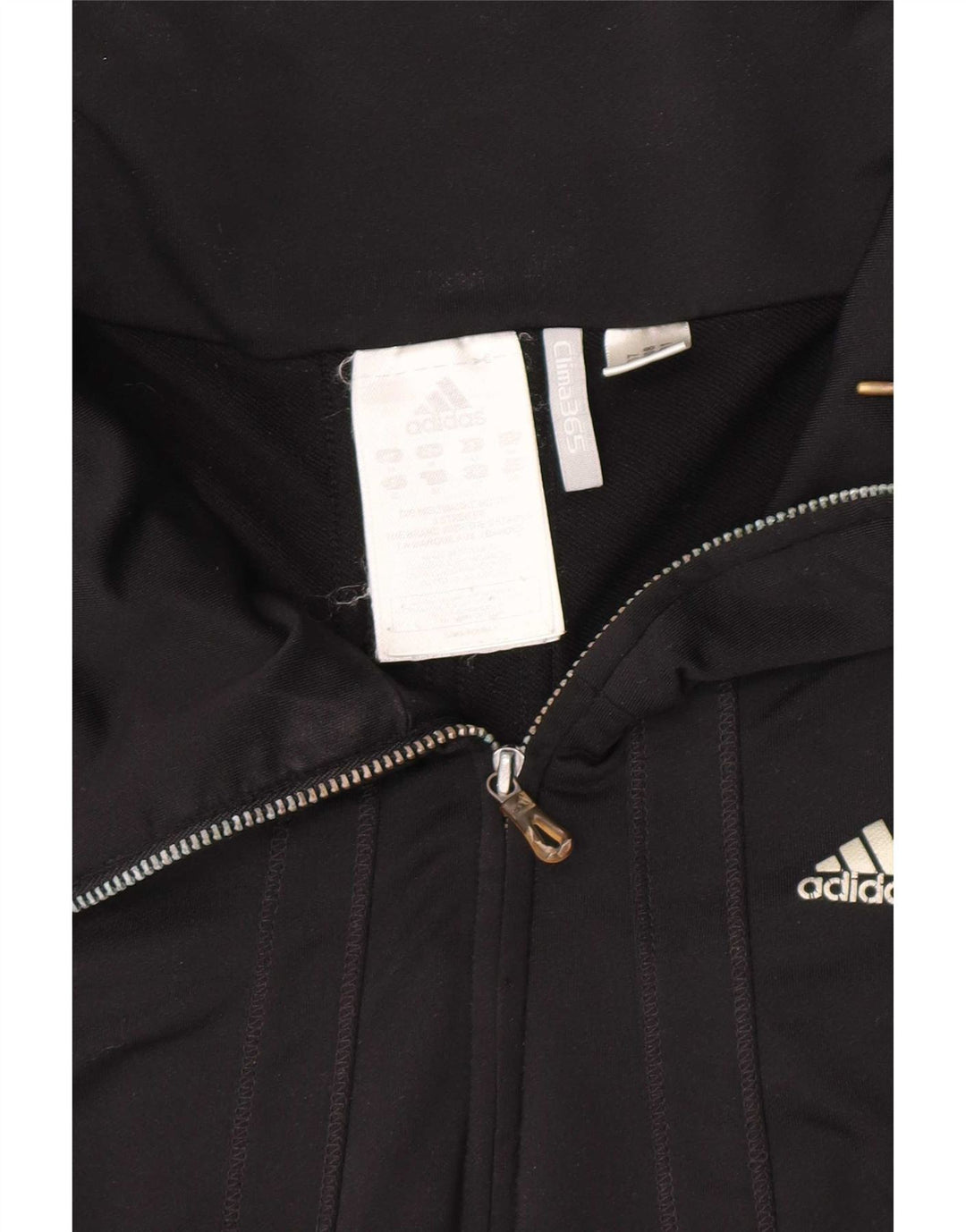 Adidas Womens Clima 365 Tracksuit Top Jacket UK 14 Médio Preto Poliéster
