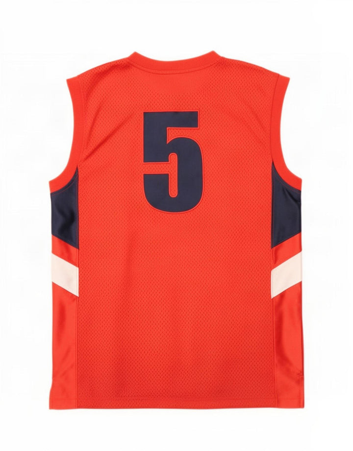 Colete gráfico Nike Boys Top 12-13 anos grande bloco colorido vermelho