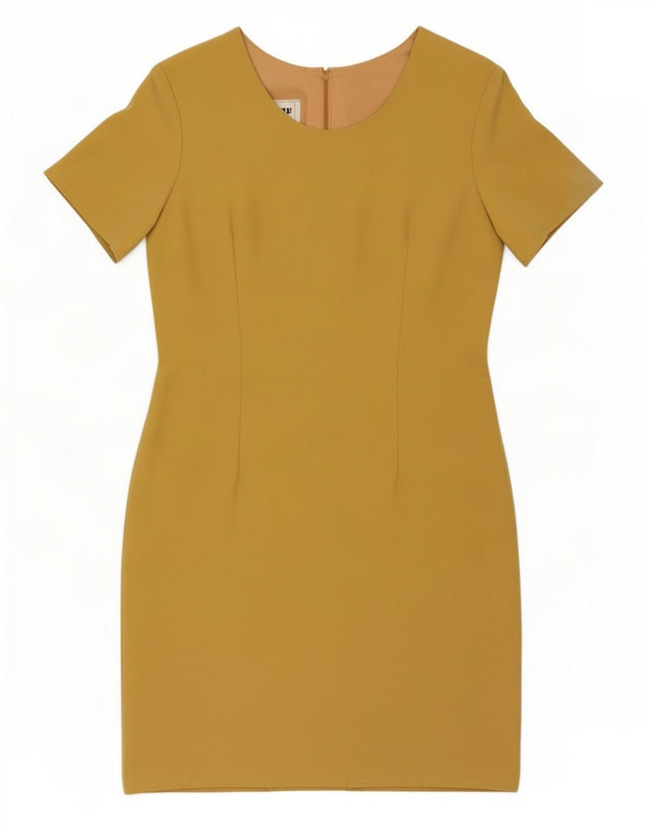 Vestido feminino Sasha com bainha UK 14 grande poliéster amarelo