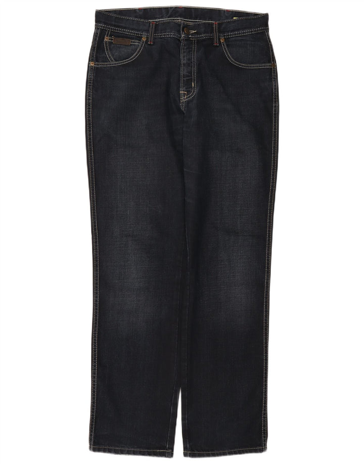Wrangler Masculino Texas Straight Jeans W35 L32 Azul Marinho Algodão
