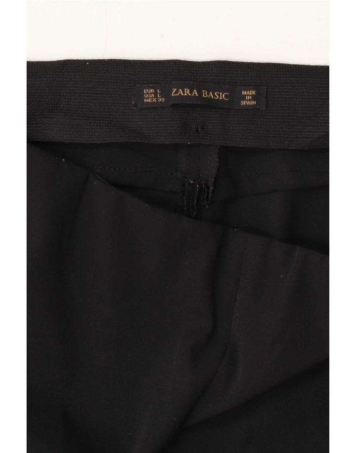 Zara Calça feminina casual regular grande W30 L27 preta