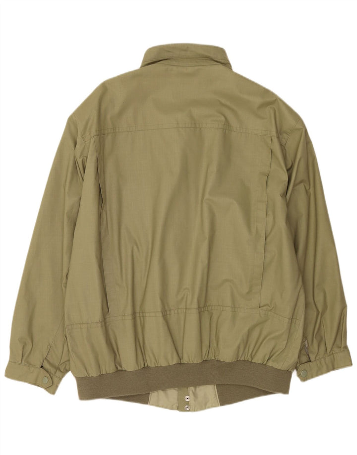 Jaqueta bomber masculina vintage IT 60 5XL poliéster verde