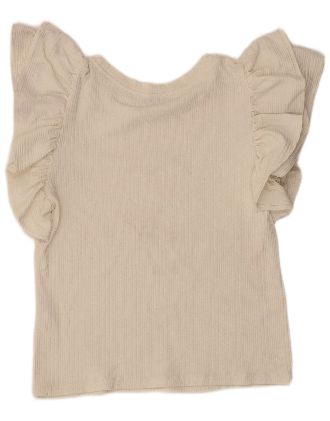 Blusa feminina Zara Top UK 14 grande poliéster branco