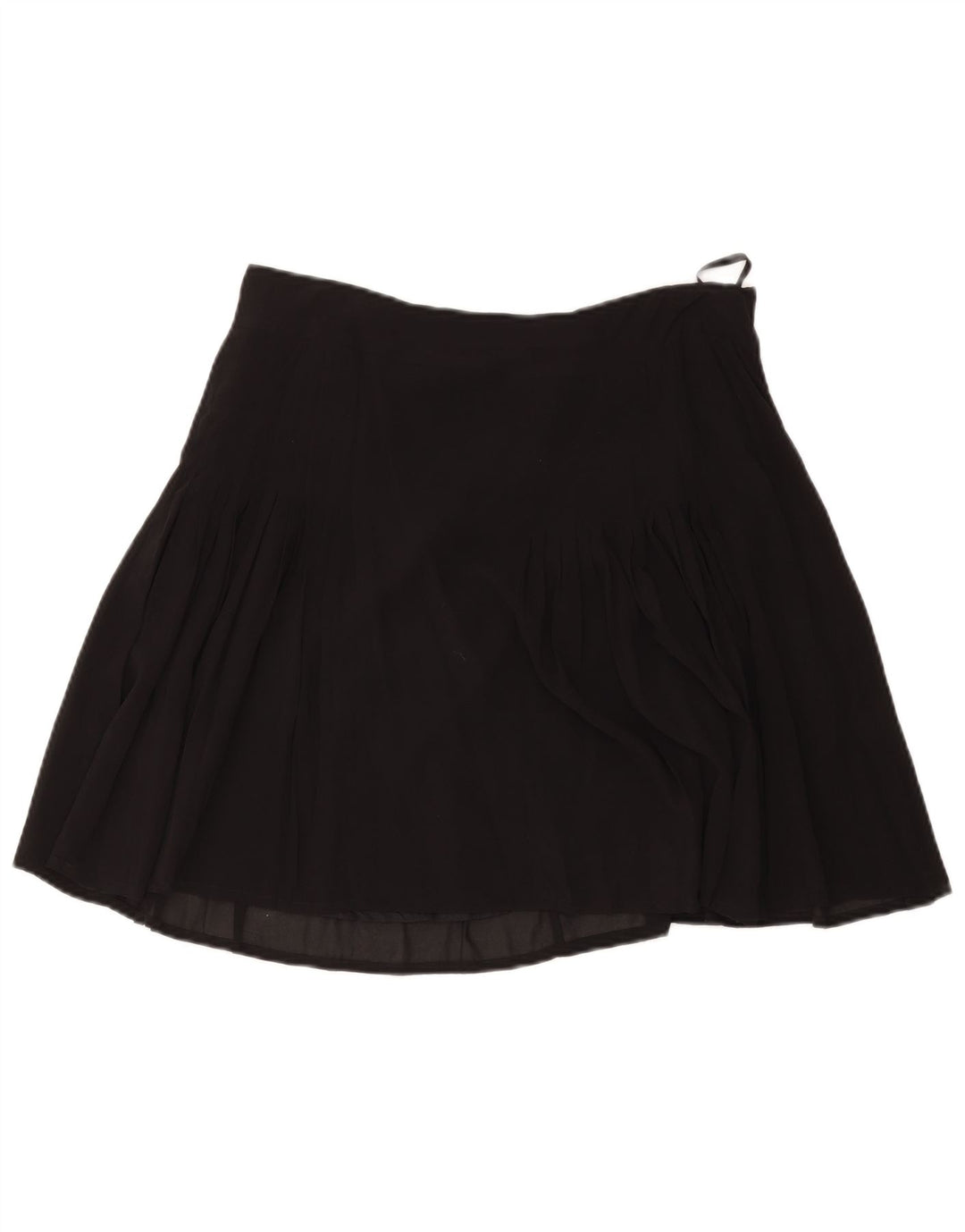 Blunauta Mini Saia Feminina IT 46 Grande W36 Seda Preta