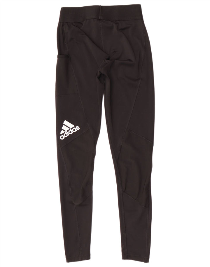Adidas Womens Tech Fit Graphic Leggings Reino Unido 8/10 Pequeno Poliéster Preto