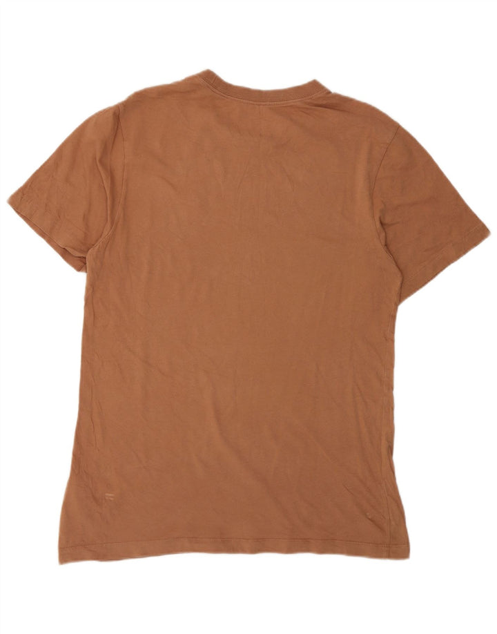 Nike Mens Camiseta Top Pequeno Algodão Marrom