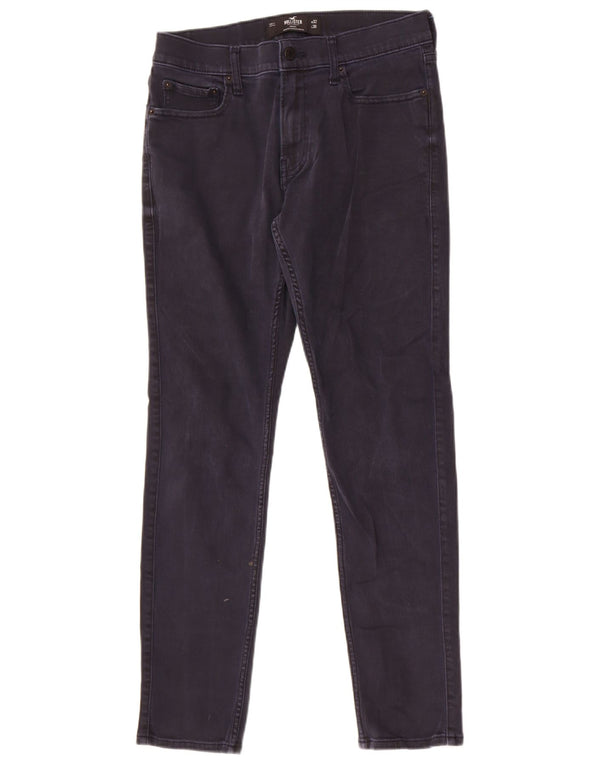 Hollister Mens Skinny Jeans W32 L30 Azul Marinho Algodão