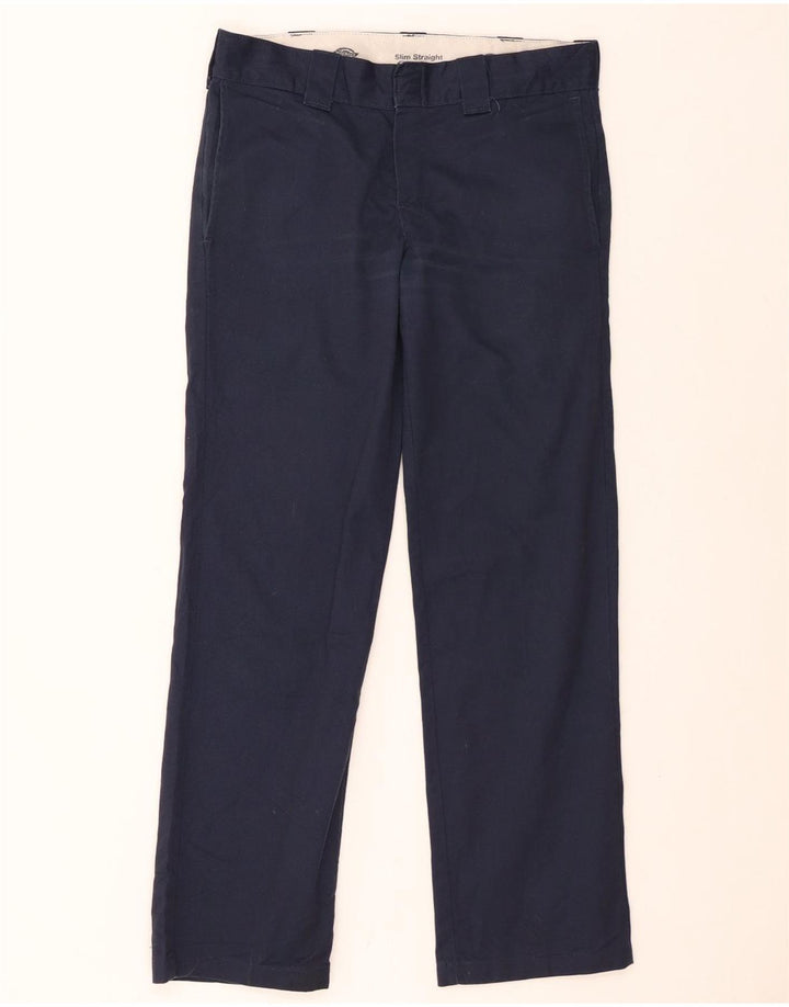 Calça Chino Masculina Slim Straight DICKIES W31 L32 Poliéster Azul Marinho