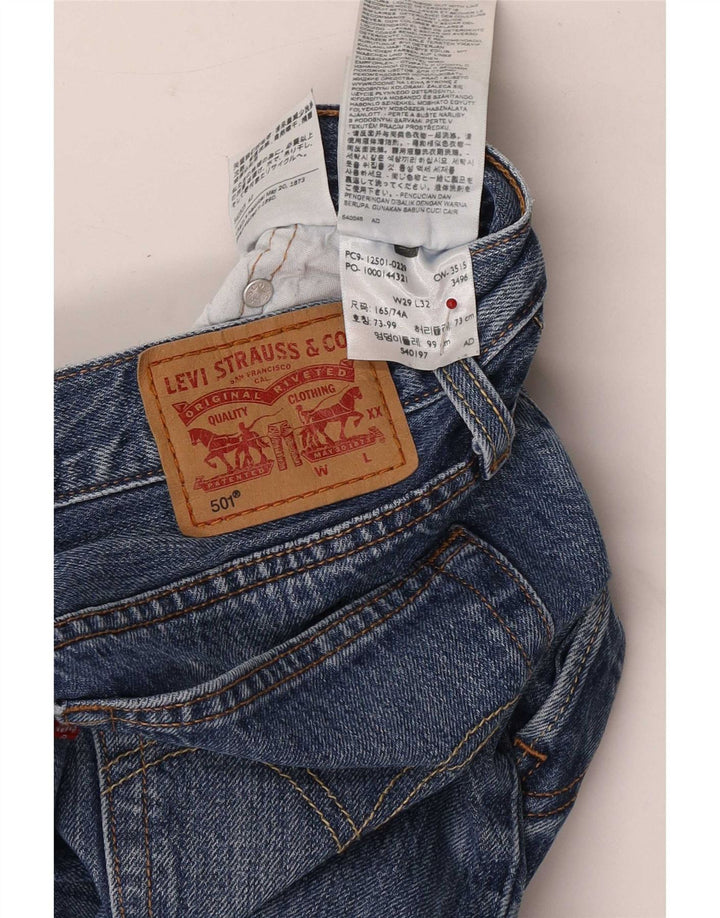 Jeans retos femininos Levi's W29 L32 algodão azul