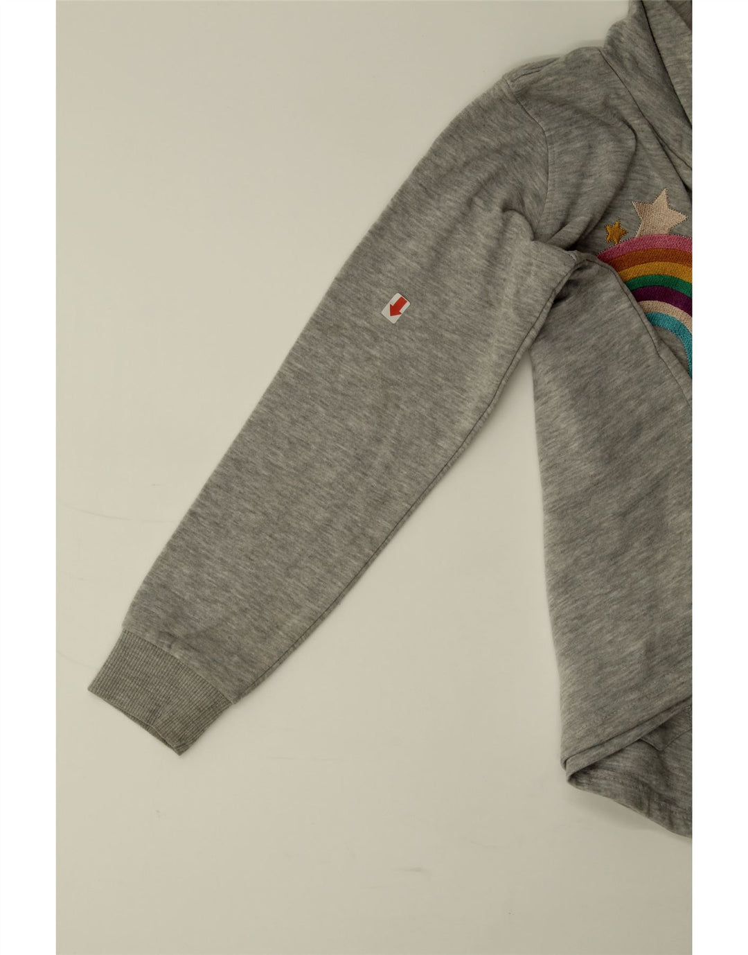 MOUNTAIN WAREHOUSE Girls Graphic Hoodie Jumper 9-10 Years Grey Cotton Vintage Mountain Warehouse and Second-Hand Mountain Warehouse from Messina Hembry 