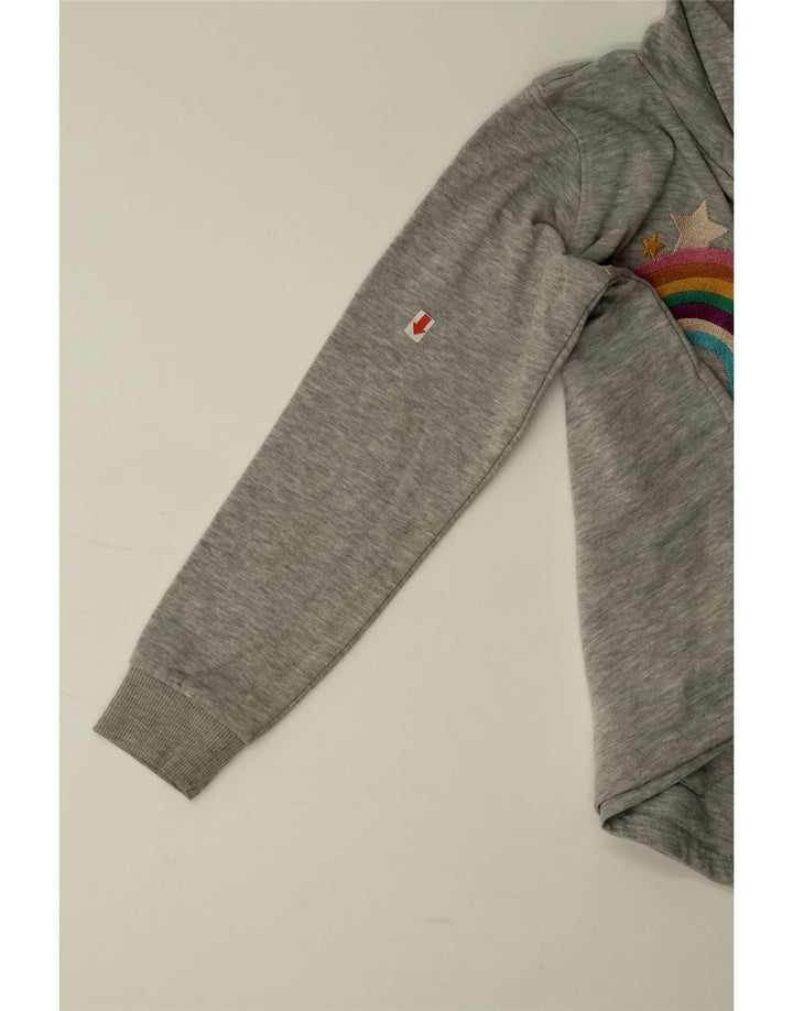 MOUNTAIN WAREHOUSE Girls Graphic Hoodie Jumper 9-10 Years Grey Cotton Vintage Mountain Warehouse and Second-Hand Mountain Warehouse from Messina Hembry 