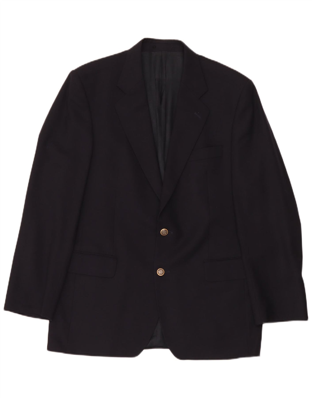 Jaqueta blazer masculina Magee com 2 botões UK 42 XL azul marinho nova lã