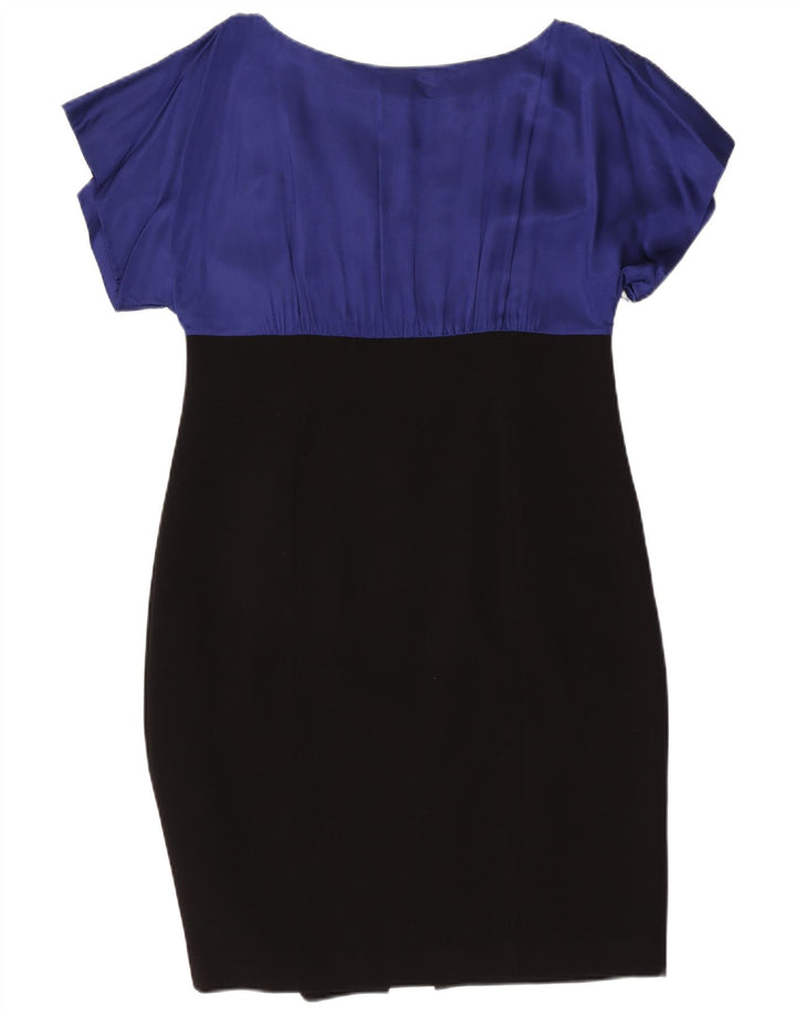 Vestido bainha feminino COAST UK 18 XL preto colorblock poliéster