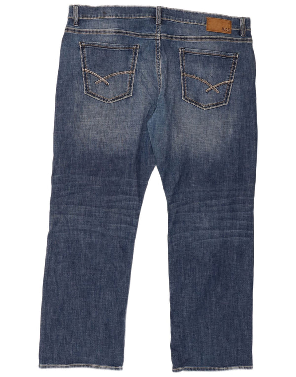BKE Masculino Seth Straight Jeans W42 L32 Azul Algodão