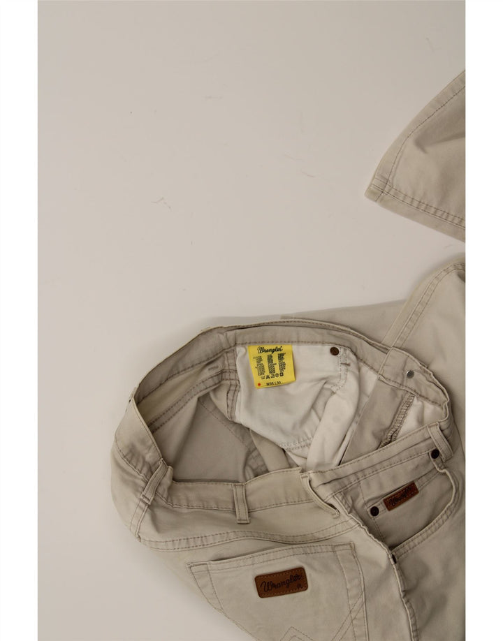 WRANGLER Mens Straight Casual Trousers W35 L30 Beige Cotton Vintage Wrangler and Second-Hand Wrangler from Messina Hembry 