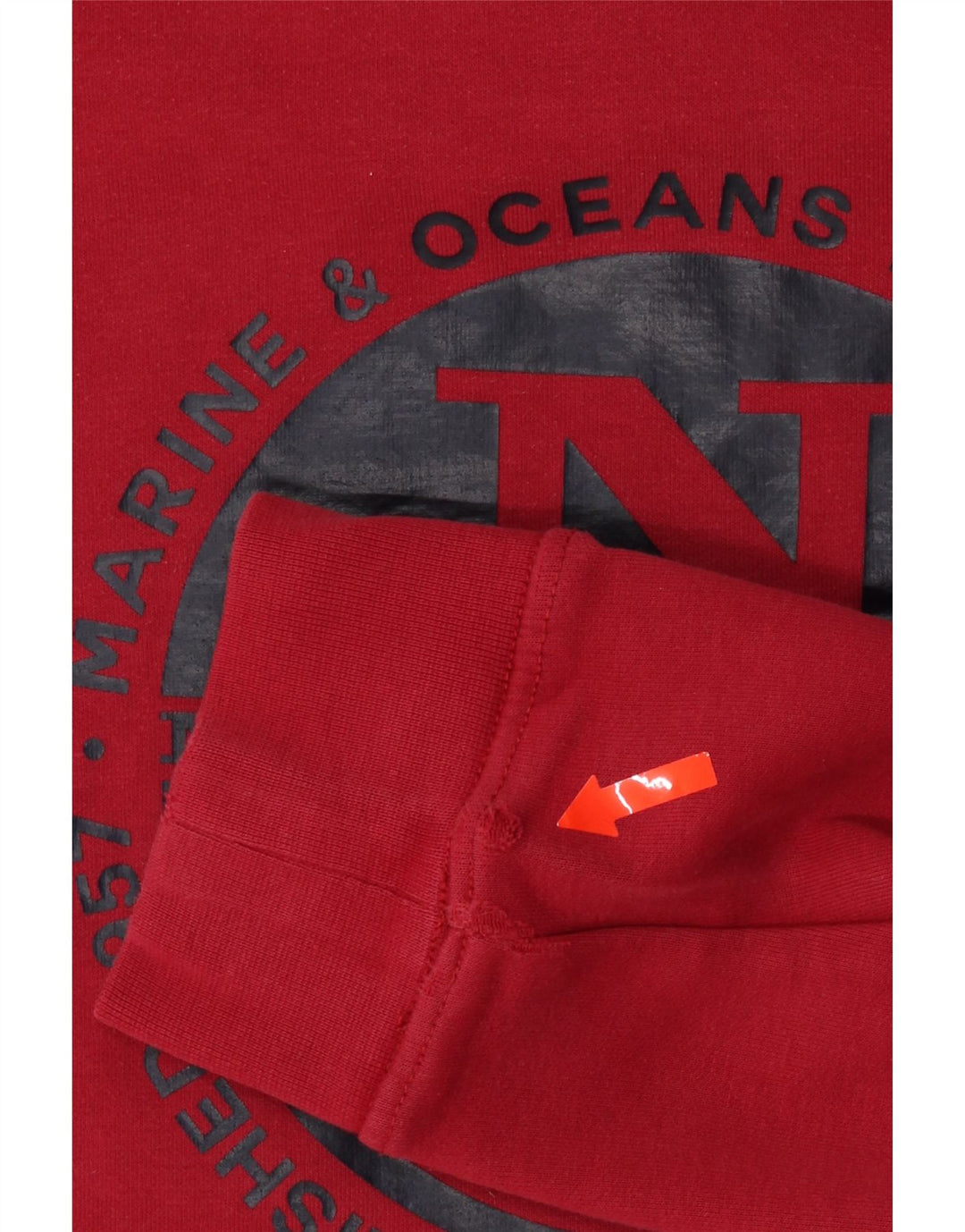 NORTH SAILS Mens Graphic Hoodie Jumper XL Red Cotton Vintage North Sails and Second-Hand North Sails from Messina Hembry 