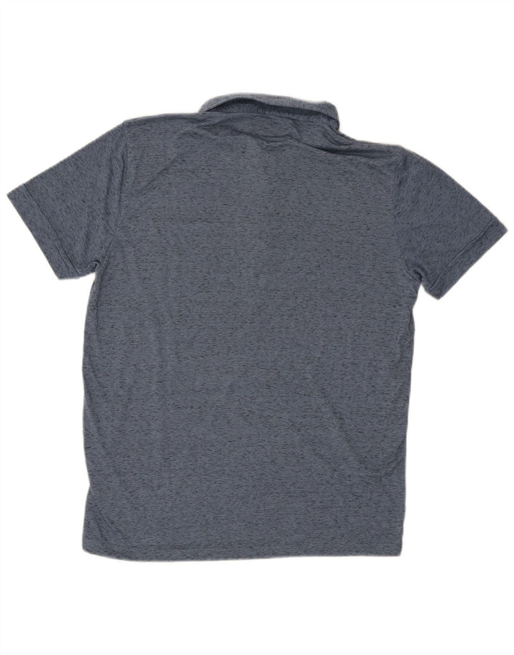 Camisa polo masculina Marlboro Classics grande poliéster manchado azul