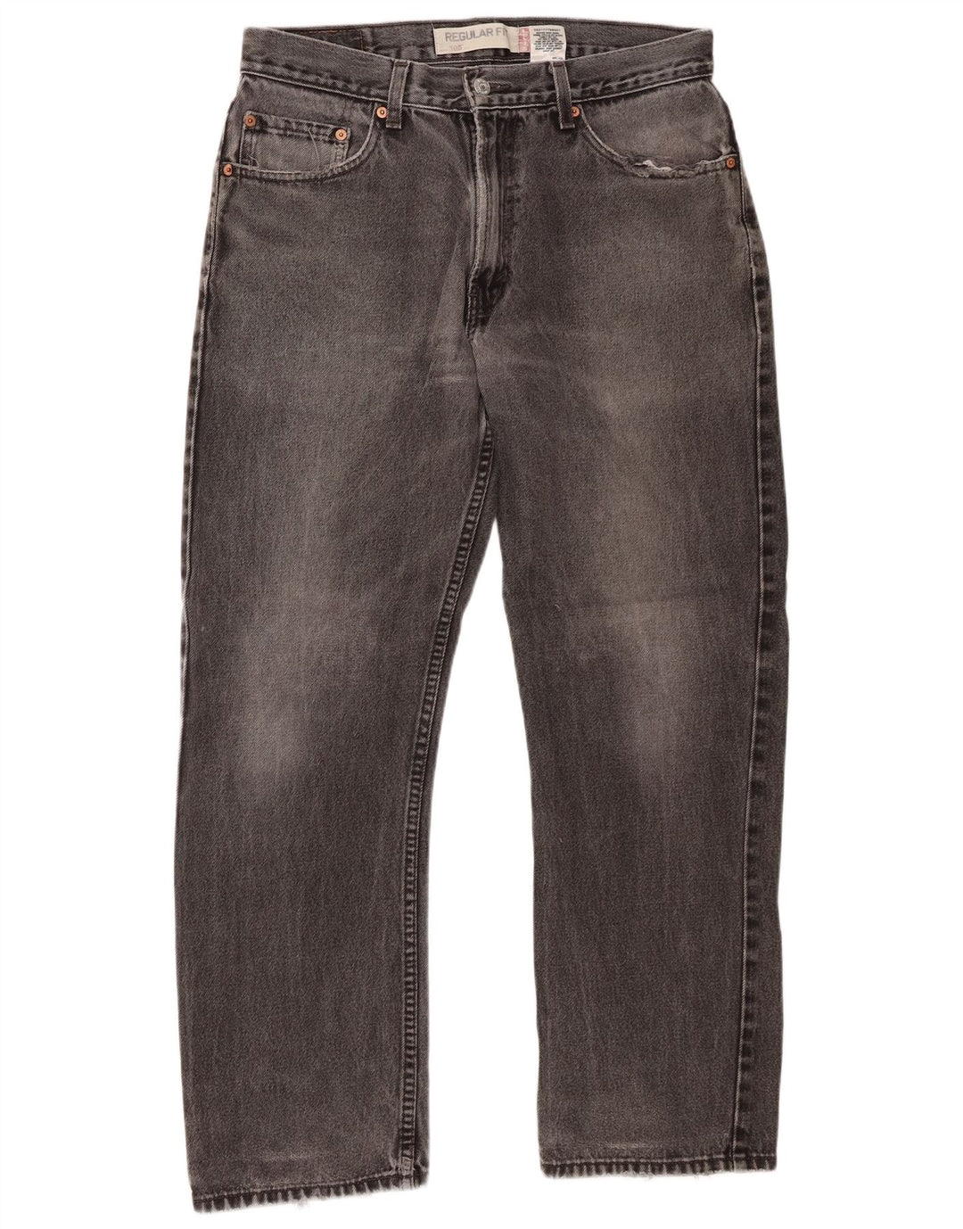Calça jeans masculina Levi's 505 Regular Fit Straight W33 L30 Cinza Algodão