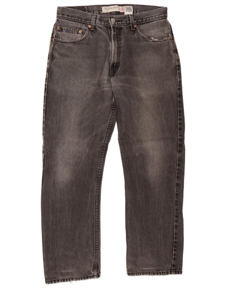 Calça jeans masculina Levi's 505 Regular Fit Straight W33 L30 Cinza Algodão