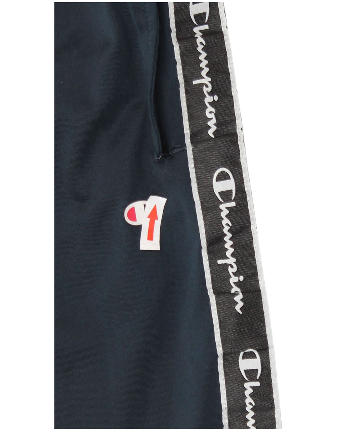 Calça esportiva masculina Champion com estampa gráfica grande de poliéster azul marinho