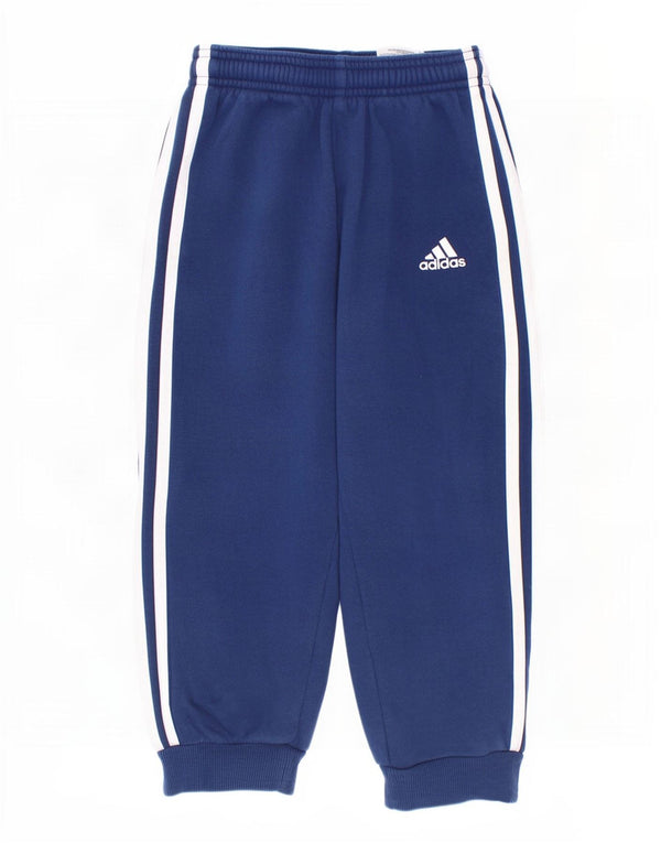 Adidas meninos calças de treino joggers 3-4 anos algodão azul