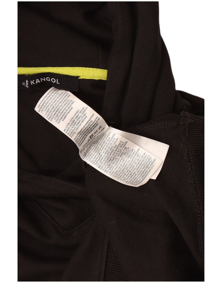KANGOL Suéter feminino com capuz e corte UK 14 grande algodão preto