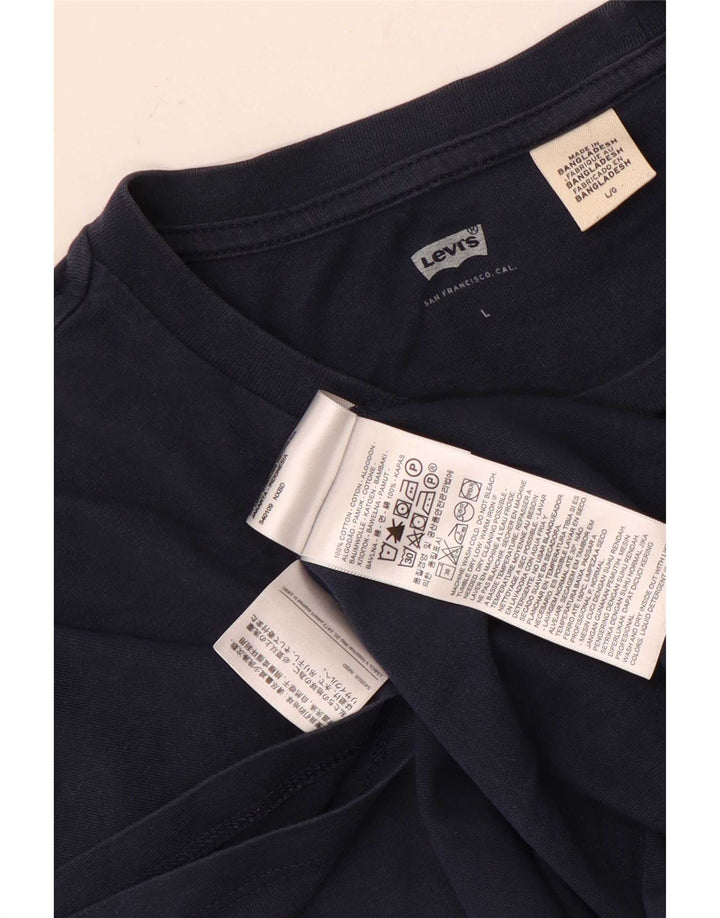 Camiseta masculina Levi's grande algodão azul marinho