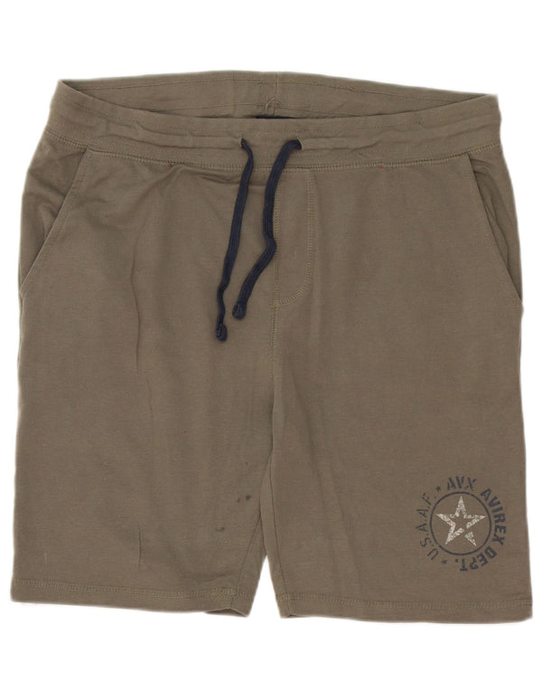 Shorts esportivos masculinos Avirex 2XL algodão cáqui