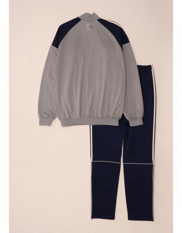 Adidas Mens Full Tracksuit UK 44/46 Grande Azul Marinho Colorblock Poliéster