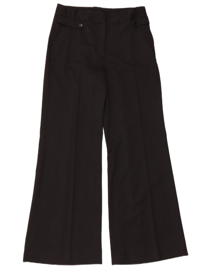 Calça Chino Feminina Zara Flare EU 40 Médio W30 L32 Preta