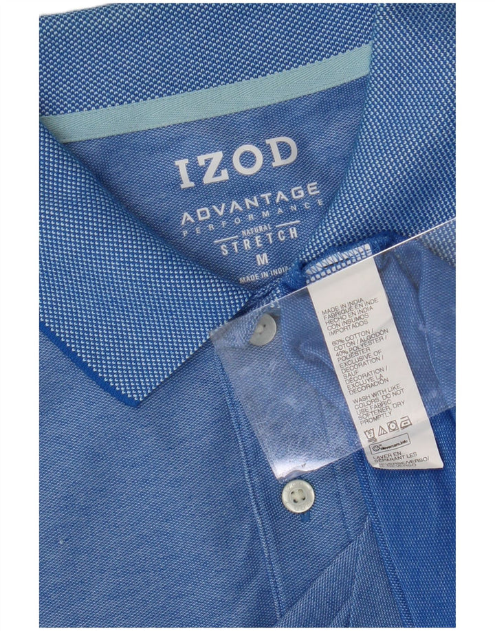 Camisa polo masculina IZOD algodão azul médio