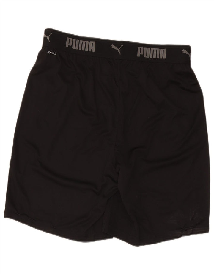 Shorts esportivos gráficos masculinos Puma médio preto poliéster