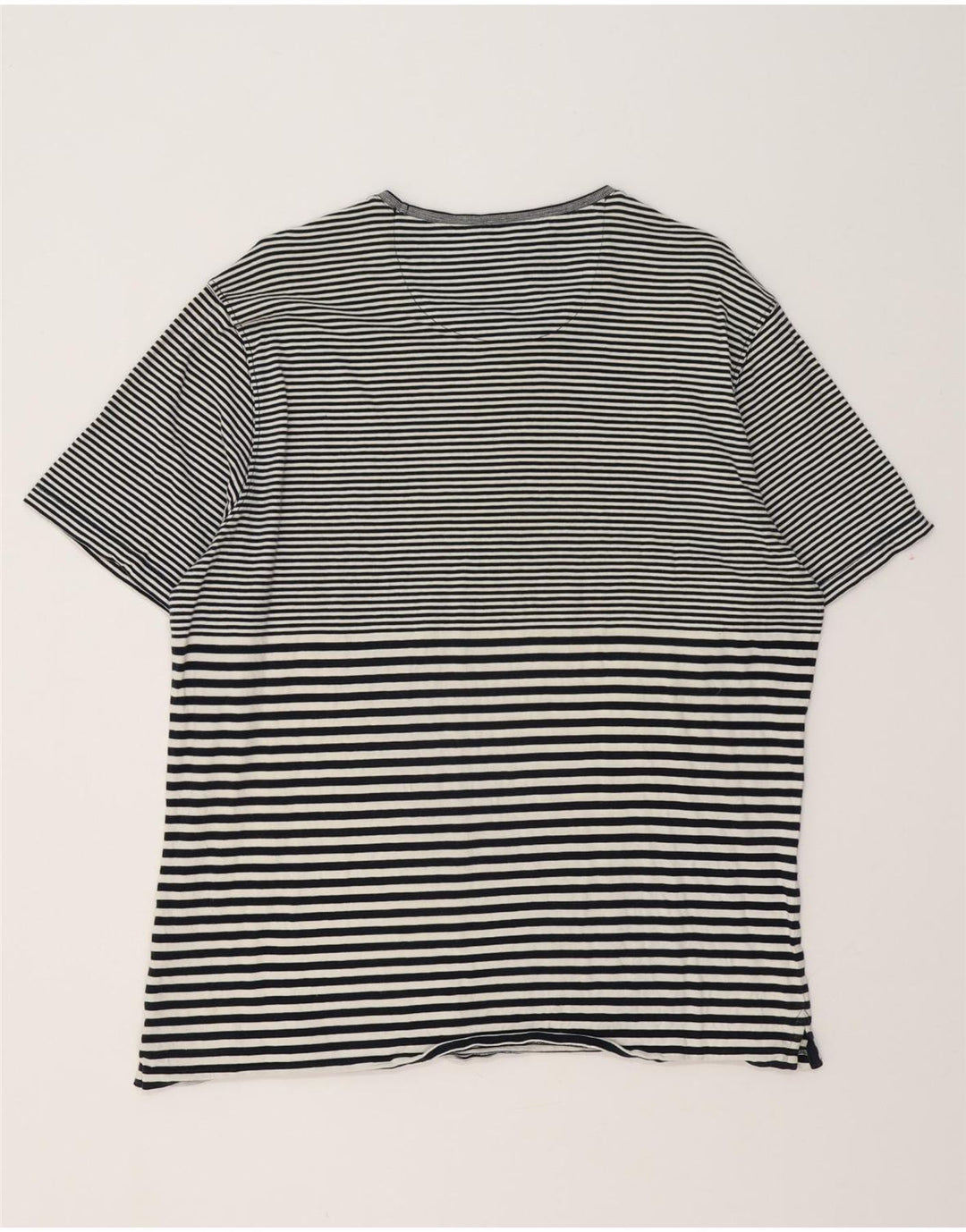 Camiseta feminina MASSIMO DUTTI casual fit UK 20 2XL algodão listrado preto