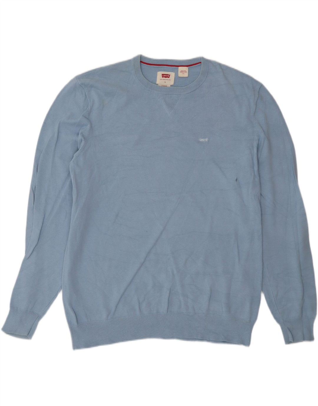 Suéter masculino Levi's com gola redonda, grande algodão azul